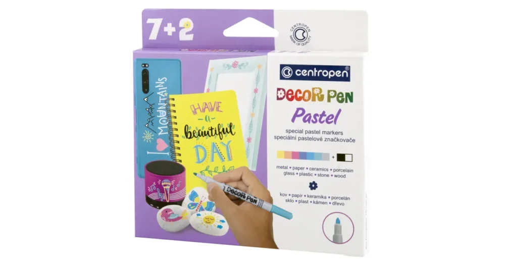 Decor Pen Centropen 2738 PASTEL - sada 7+2ks Odeslání Ihned