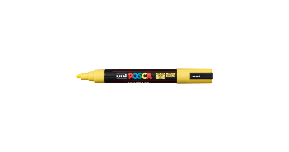Super Cena Dekorační popisovač Posca PC-5M, žlutá (2), 1,8-2,5 mm