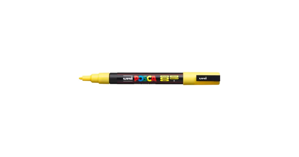 Dekorační popisovač Posca PC-3M, žlutá (2), 0,9-1,3 mm Dokud Zásoby Vydrží