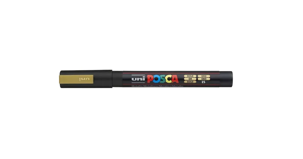 Zlevněný Dekorační popisovač Posca PC-3M, zlatá (25), 0,9-1,3 mm