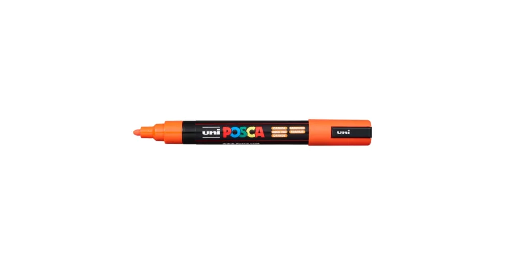 Dekorační popisovač Posca PC-5M, oranžová (4), 1,8-2,5 mm Jen Po Omezenou Doba
