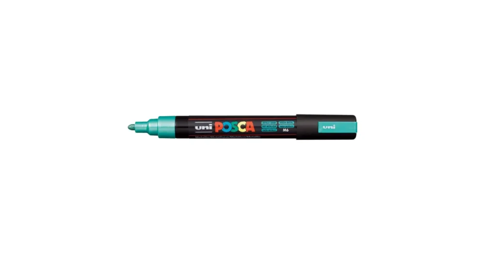 Sleva Dekorační popisovač Posca PC-5M, metalová zelená (M6), 1,8-2,5 mm