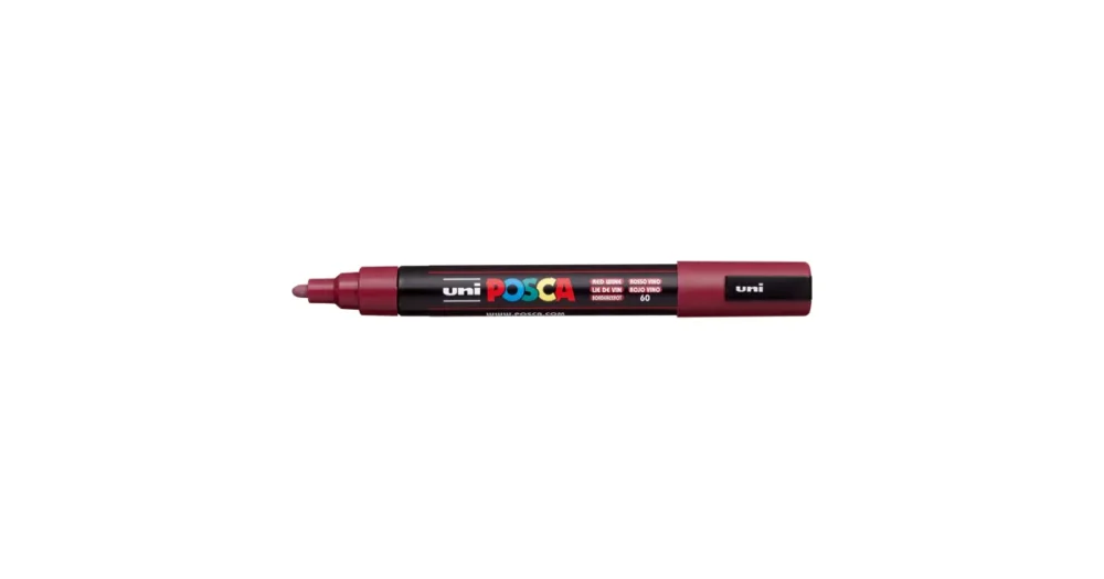 Ověřený Dekorační popisovač Posca PC-5M, bordó (60), 1,8-2,5 mm