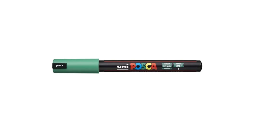 Dekorační popisovač Posca PC-1MR, zelená (6), 0,7 mm Nízká Cena