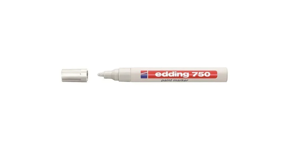 Permanentní lakový popisovač EDDING 750, 2-4mm - bílý Super Cena