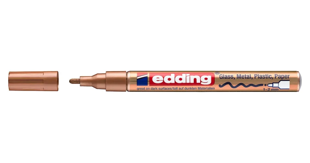 Permanentní lakový popisovač EDDING 751, 1-2mm - měděný Novinka
