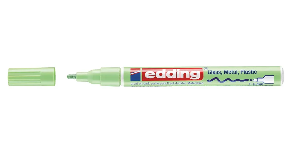 Permanentní lakový popisovač EDDING 751, 1-2mm - pastelově zelený Bezpečná Platba