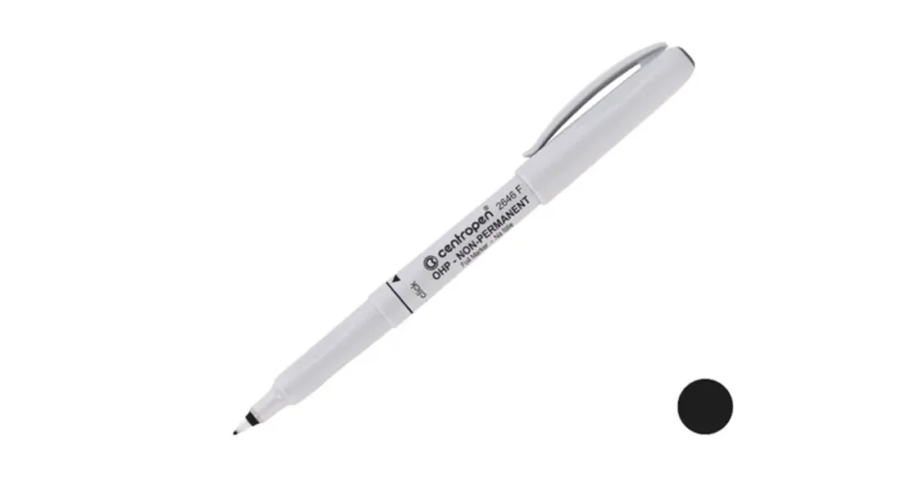 Popisovač Centropen OHP 2646 F NON-PERMANENT - černý Značkový