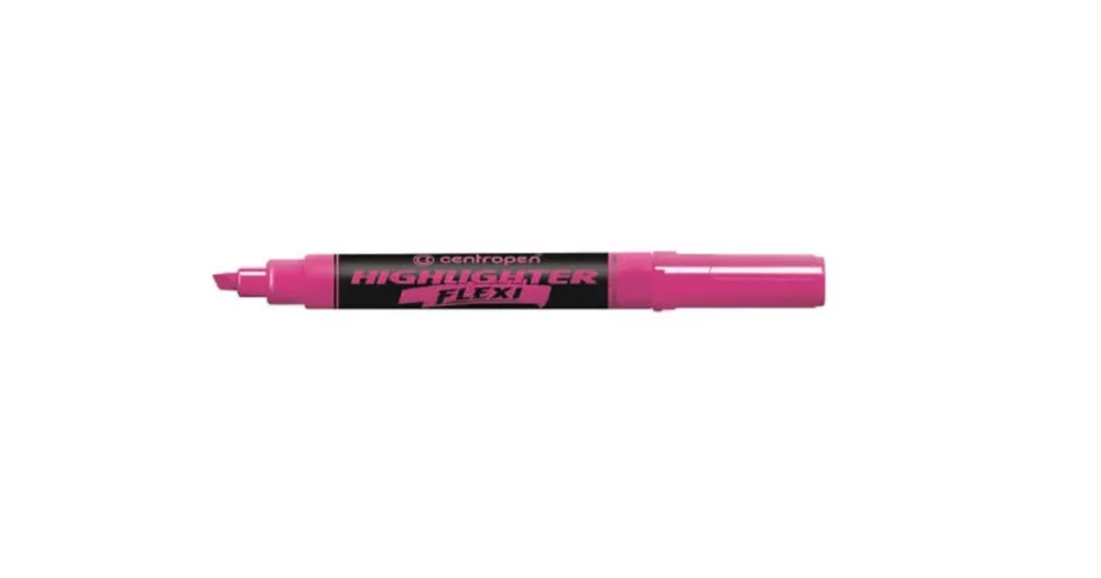 Cenově Výhodný Zvýrazňovač Centropen HIGHLIGHTER FLEXI 8542 - růžový