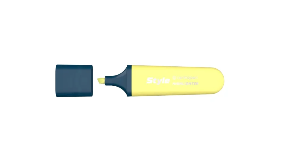 Zvýrazňovač Centropen STYLE SOFT 6252 - pastelová žlutá Nízká Cena