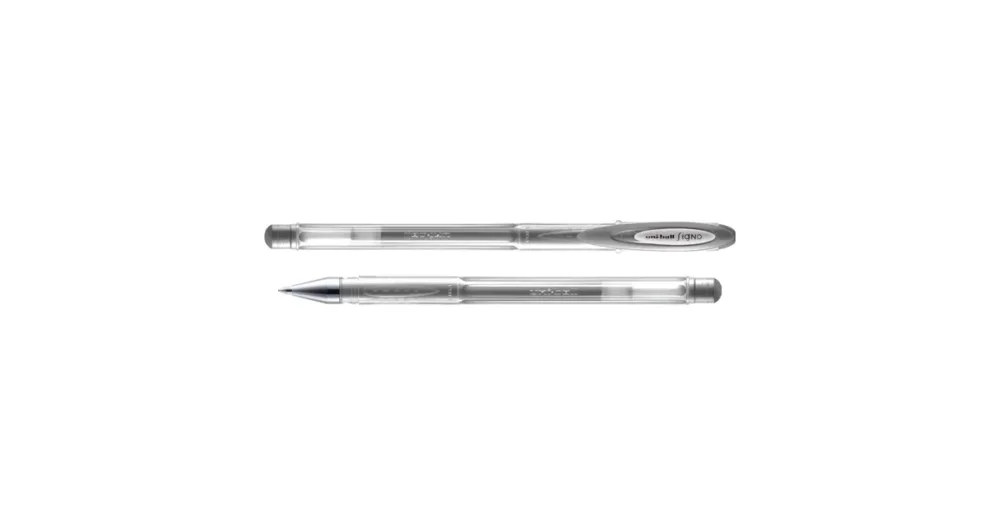 Levný Gelový roller jednorázový UNI Signo Noble Metal UM-120NM, 0,8 mm, stříbrný