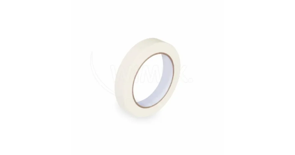 Lepící páska krepová, bílá 50 m x 19 mm (do +80°C) Cenová Bomba