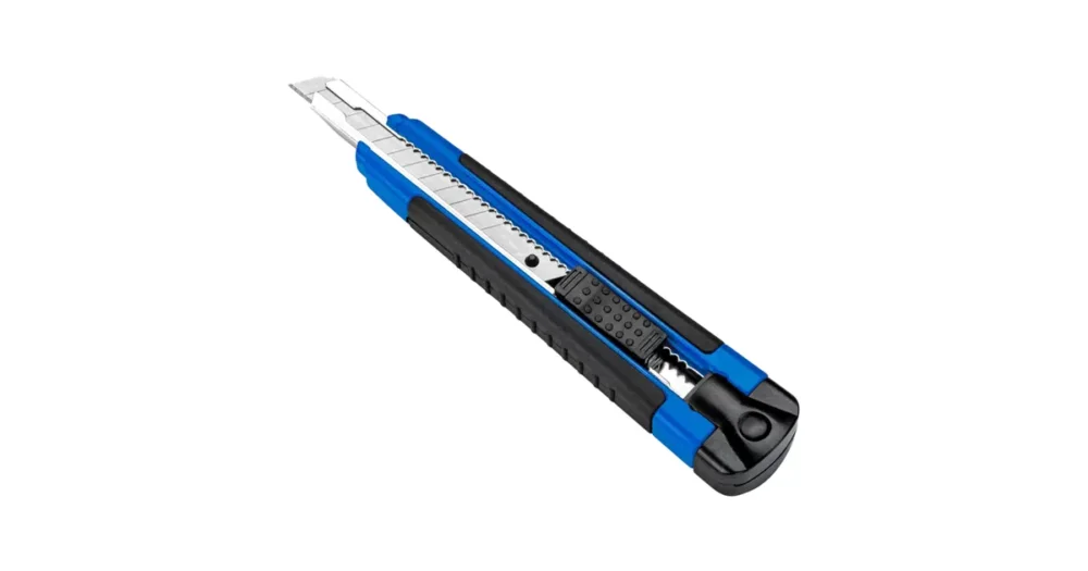 Must-Have Odlamovací nůž Dahle ALLROUND, čepel 9 mm, 13 čepelí, 2 náhradní nože, modro-černý