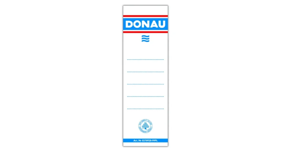Top Prodej Štítky pro pořadače, oboustranně popisovatelné, 54x153 mm/20ks, DONAU - zasunovací bílé