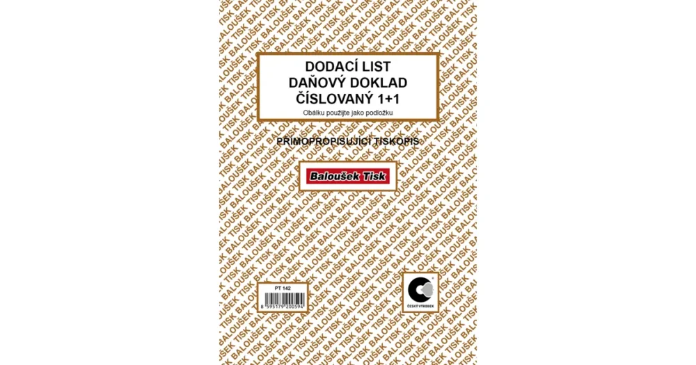 Akční Nabídka Dodací list - daňový doklad A5 čísl. - EET