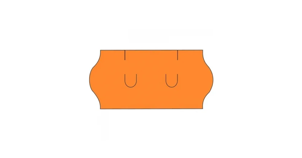 Cenové etikety na kotoučku 26x12 mm UNI - signální oranžové, 36ks Víkendová Akce