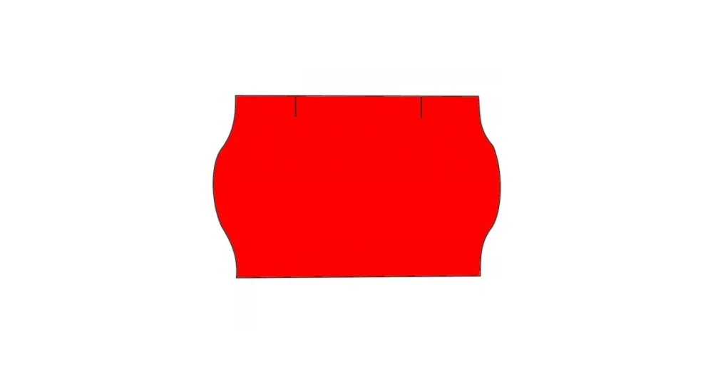 Cenové etikety na kotoučku 25x16 mm CONTACT zaoblené - signální červené Sezónní Sleva