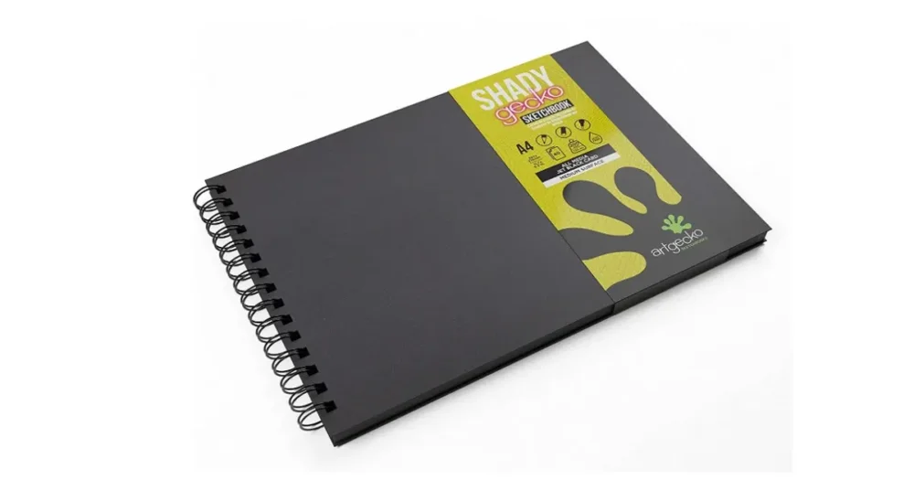 Sketchbook ARTGECKO Shady, A4 na šířku, 40 černých listů, 200g Nejlepší Cena