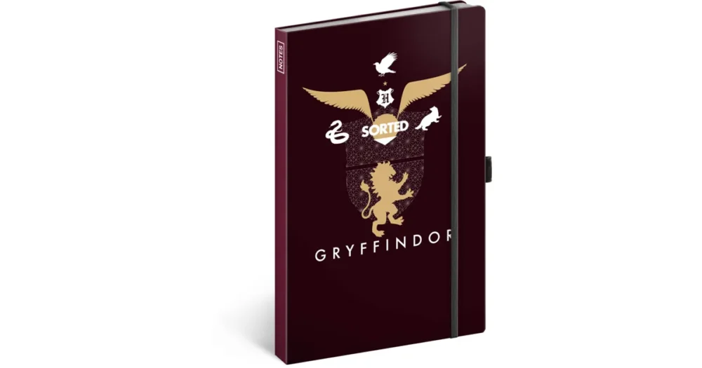 Akce Notes Harry Potter – Gryffindor linkovaný, 13 × 21 cm