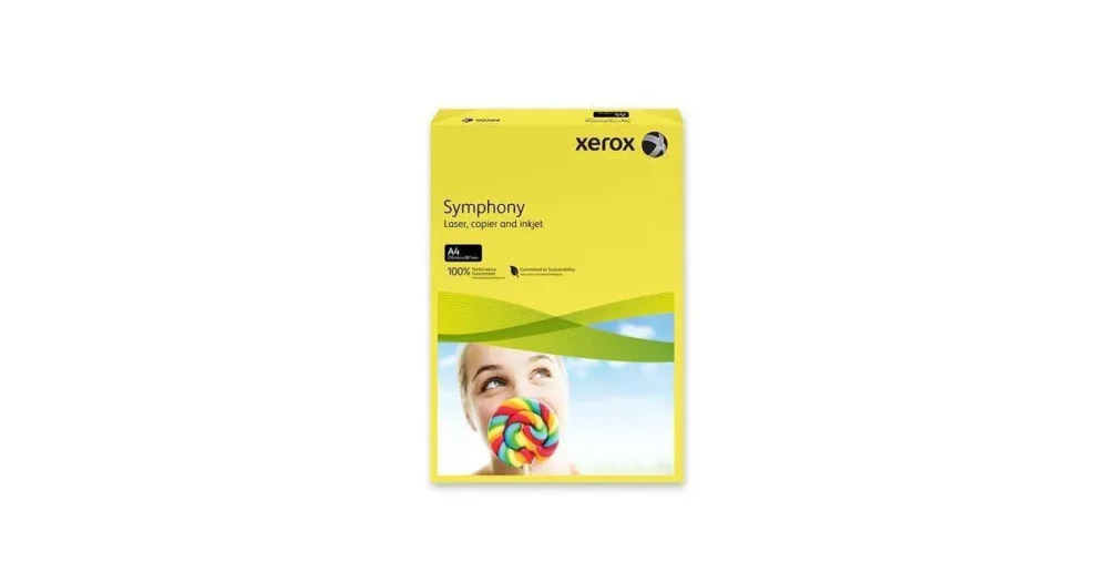 Xerografický papír barevný XEROX Symphony A4, 80g, 500ls - tmavě žlutá Cenový Hit