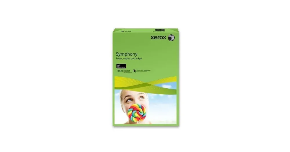 Xerografický papír barevný XEROX Symphony A4, 80g, 500ls - tmavě zelená Tovární Cena