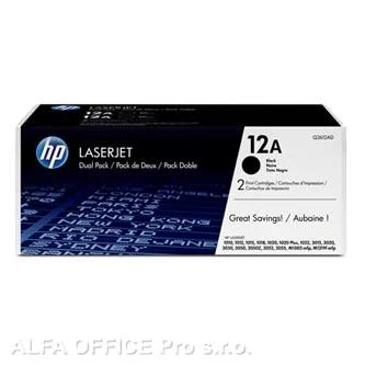 Cenový Hit HP originální toner Q2612AD, black, 4000 (2x2000)str., HP 12A, HP LaserJet 1010, 1012, 101