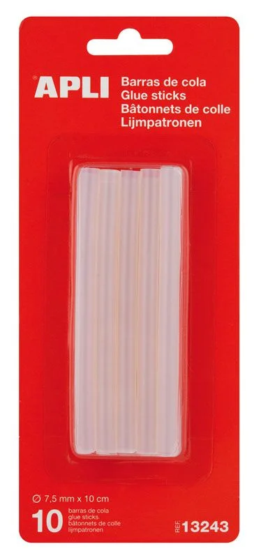 Lepicí pistole APLI -náhradní tyčinky transparentní / 7,5 mm / 10 ks Cenová Bomba