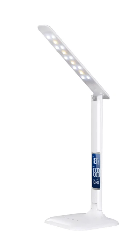 Autentický Lampa LED stmívatelná s displejem - lesklá bílá