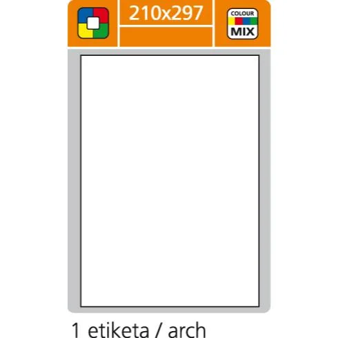Print etikety A4 pro laserový a inkoustový tisk - 210 x 297 mm (1 etiketa/ arch) červená Speciální Cena