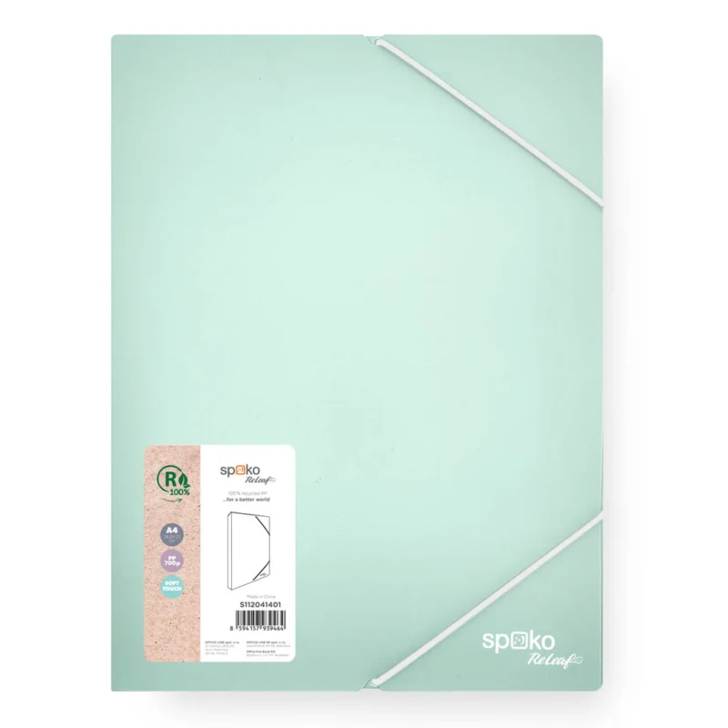 Box na spisy A4 Spoko ReLeaf Soft touch s gumou - mentolová Tovární Cena