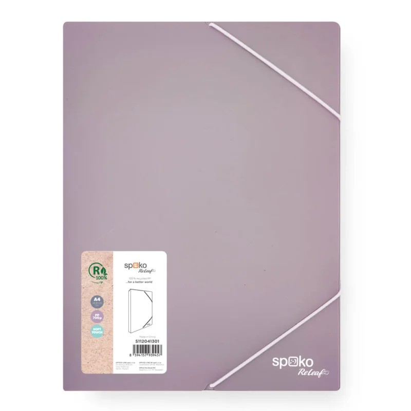 Box na spisy A4 Spoko ReLeaf Soft touch s gumou - levandulová Poslední Šance