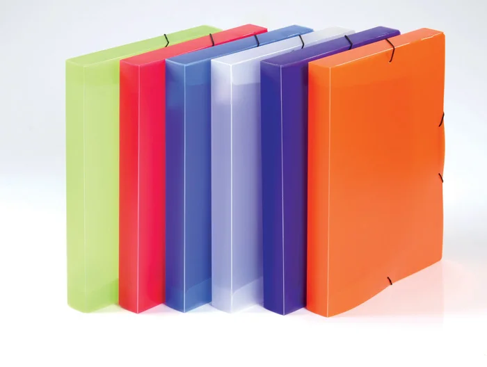 Oblíbený Box na spisy A4 s gumou průsvitný Opaline-hřbet 3 cm / čirá