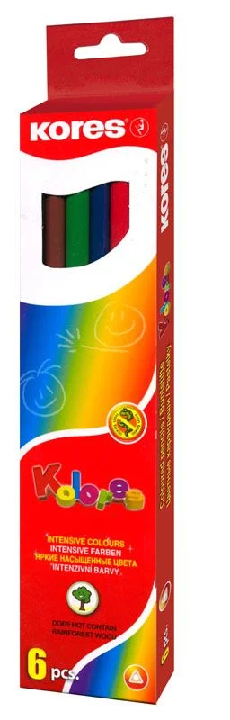 Pastelky trojhranné Kores -6 barev Víkendová Akce