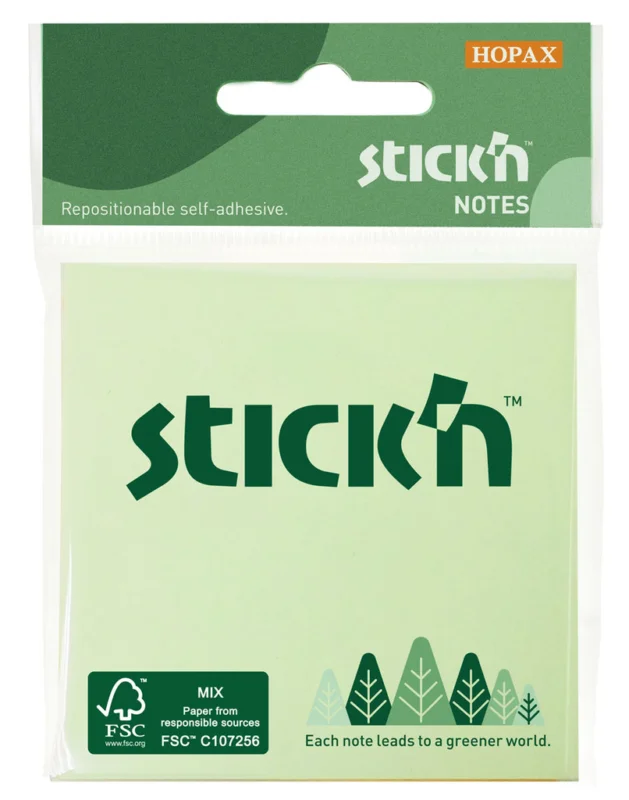 Samolepicí bločky Stick´n by Hopax FSC COC - 76 x 76 mm / 3 x 50 lístků / pastelové barvy Akční Nabídka