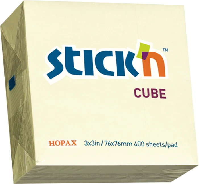 Samolepicí bločky Hopax -76 x 76 mm / 400 lístků / žlutá Novinka
