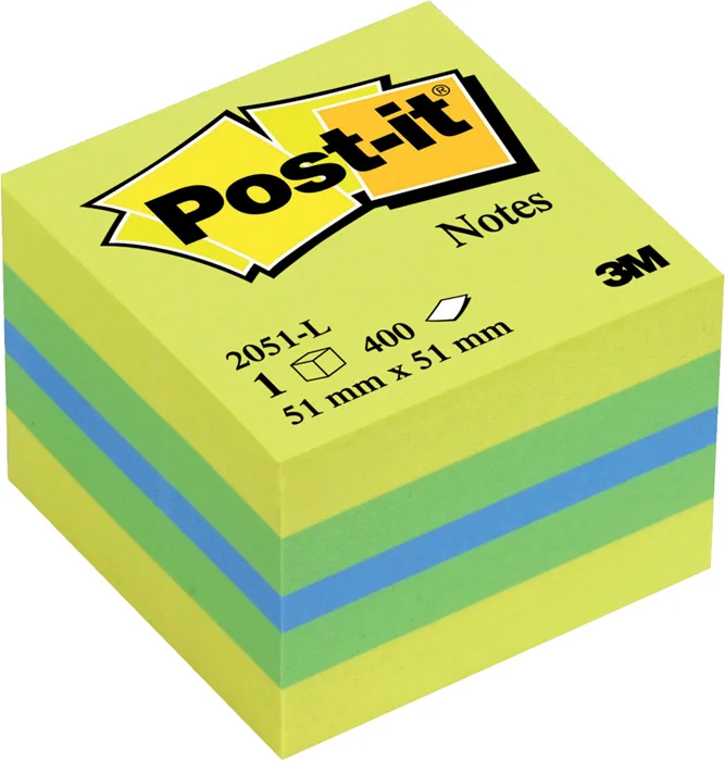 Značkový Samolepicí bločky Post-it minikostky - citronová / 400 lístků