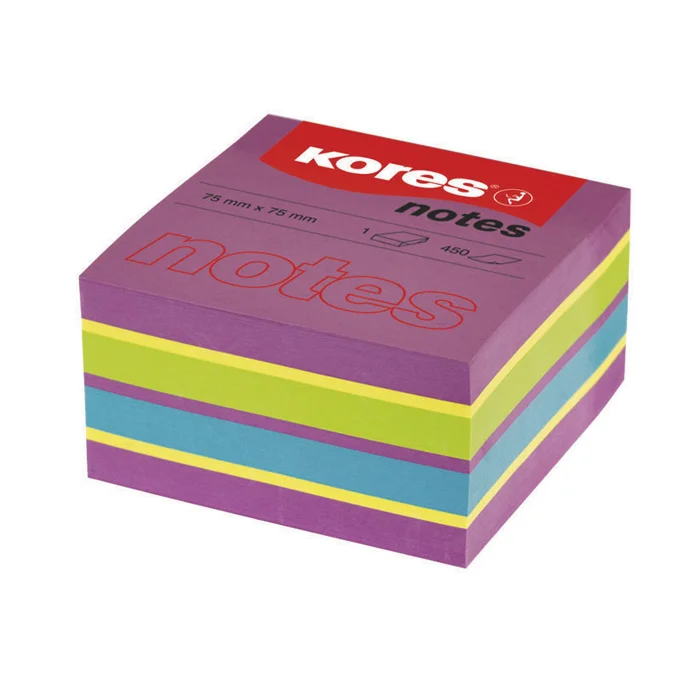 Samolepicí bloček Kores Cubo Spring - 75 x 75 mm / 450 lístků Cenová Bomba