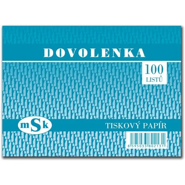 Dovolenka, A6, 100 listů Oblíbený