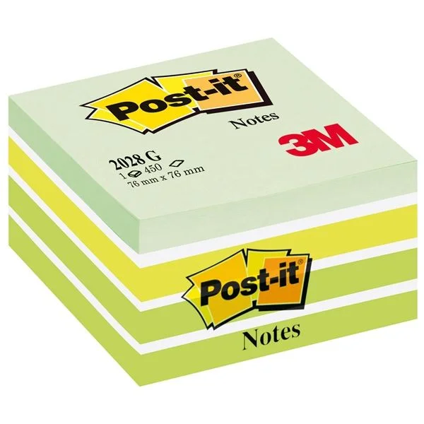Nejlepší Cena Samolepící bloček Post-it - 76x76 mm, odstíny zelené, 450 lístků