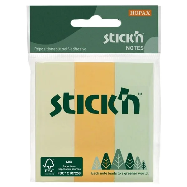 Objednat Nyní Samolepící záložky Stick'n by Hopax - 76 x 25 mm, pastelový mix, 3 x 50 lístků