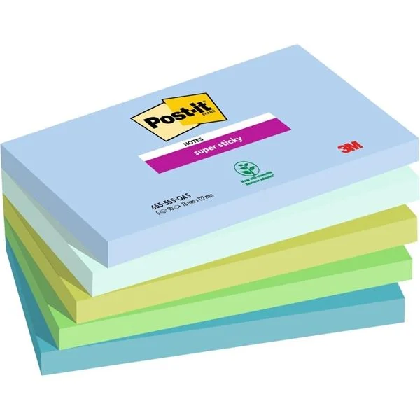 Samolepicí bloček Super Sticky OASIS - 76 x 127 mm, 5 x 90 lístků Nejlepší Cena