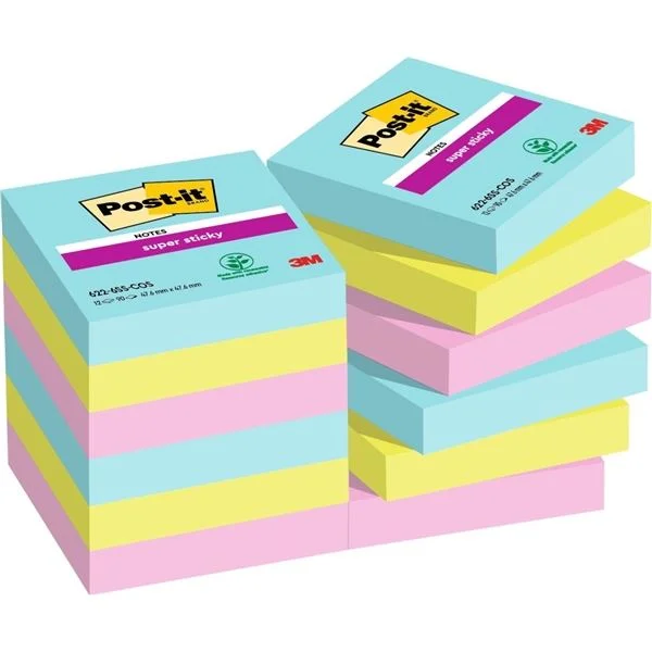 Víkendová Akce Samolepicí bloček Super Sticky COSMIC - 47,6 x 47,6 mm, 12 x 90 lístků