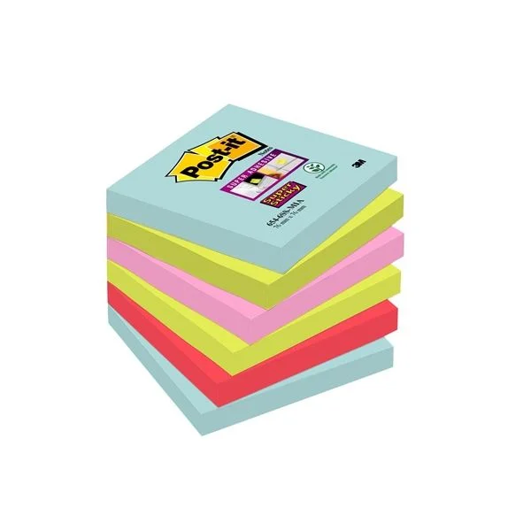 Samolepící bloček Super Sticky - 76 x 76 mm, Cosmic, 6 x 90 lístků Top Prodej