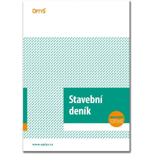 Deník stavební A4, 128 listů, číslovaný, NCR Sleva