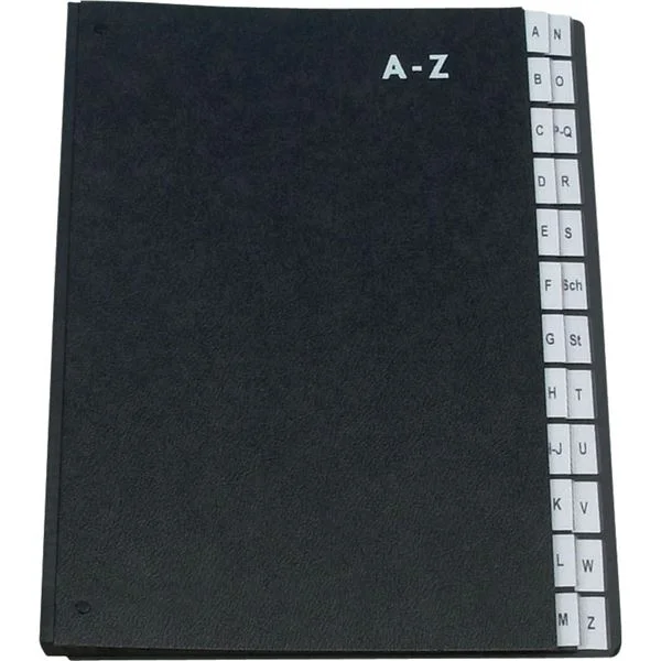 Třídicí kniha Q-Connect - A4, A-Z, černá Výhodná Nabídka