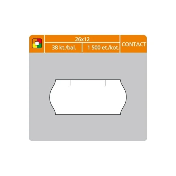Cenové etikety CONTACT - 26x12,1500 ks, bílé Kup Teď
