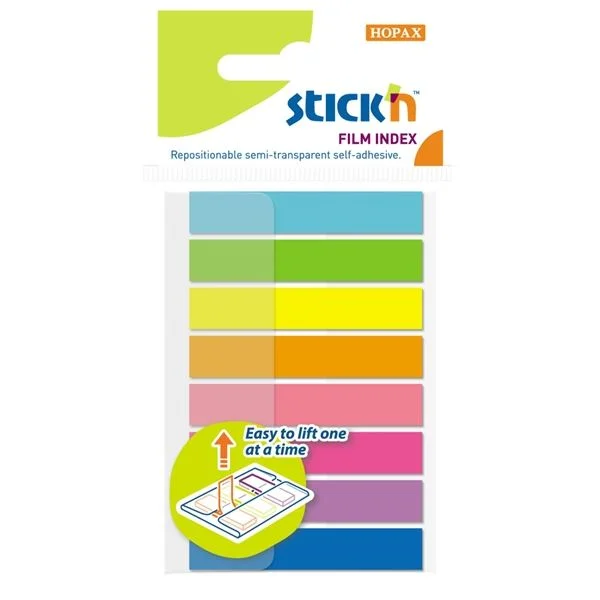 Záložky Stick’n by Hopax POP-UP, 8×45 mm, 8 barev Nejlepší Cena