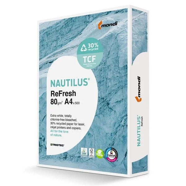 Cenově Výhodný Recyklovaný papír Nautilus ReFresh A4 - 80 g/m2, CIE 161, 500 listů