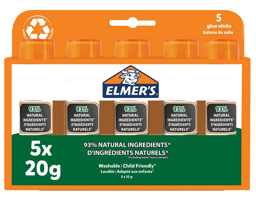 Lepící tyčinka ELMER'S Pure School 20g - 5ks Jen Po Omezenou Doba