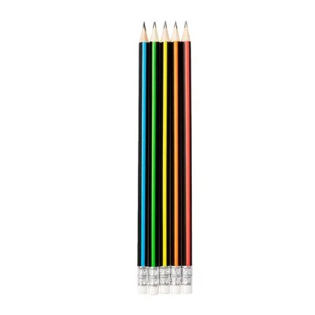 Tužka s gumou STRIGO HB - Stripes neon ,balení 36 ks Ověřený